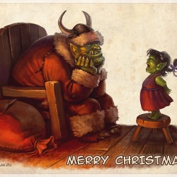 Merry Christmas. Иллюстрация Дмитрия Бурмака