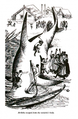Смерть танифы-акулы на иллюстрации Дэнниса Тёрнера к сказке "Ручная танифа"
