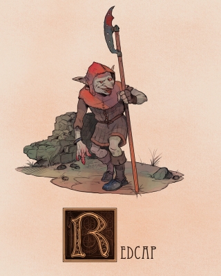 Гоблин из племени Красных Шапок (Red Cap). Иллюстрация Натана Андерсона (Nathan J. Anderson, "Deimos-Remus")