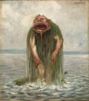 Морской тролль (Sjøtrollet). Иллюстрация Теодора Киттельсена, 1881