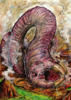 Скулекс (индский червь). Иллюстрация Кейтара Вольфура