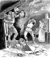 Иллюстрация Ланселота Спида к сказке "Замок Сориа-Мориа" (Soria Moria slott), 1890