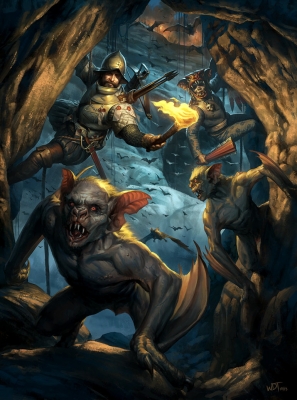 Чупакабра и южноамериканские охотники на вампиров. Иллюстрация Даррена Тана