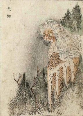 Тэнгу. Цветная копия Набэты Гёкуэя с рисунка Ториямы Сэкиэна
