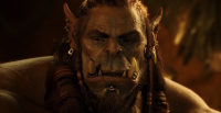 Тоби Кеббелл в роли вождя орков Дуротана. Кадр из фильма "Warcraft" (2016)