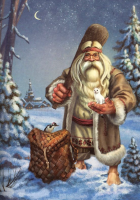 Зюзя, белорусский дух зимы и мороза. Иллюстрация Анастасии Кьюсак